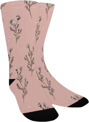 جوارب للتنزه سيرًا على الأقدام من Dusty Pink Blooms - جوارب شتوية حرارية سميكة دافئة للأولاد والبنات للمدرسة، والارتداء اليومي والأنشطة الخارجية in Kuwait