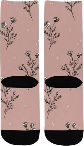 جوارب للتنزه سيرًا على الأقدام من Dusty Pink Blooms - جوارب شتوية حرارية سميكة دافئة للأولاد والبنات للمدرسة، والارتداء اليومي والأنشطة الخارجية in Kuwait