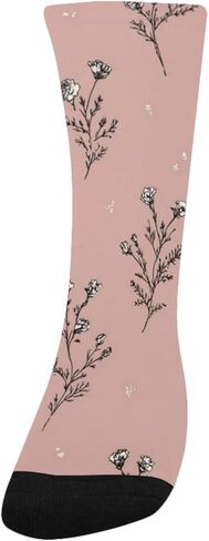 جوارب للتنزه سيرًا على الأقدام من Dusty Pink Blooms - جوارب شتوية حرارية سميكة دافئة للأولاد والبنات للمدرسة، والارتداء اليومي والأنشطة الخارجية in Kuwait
