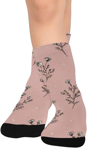 جوارب للتنزه سيرًا على الأقدام من Dusty Pink Blooms - جوارب شتوية حرارية سميكة دافئة للأولاد والبنات للمدرسة، والارتداء اليومي والأنشطة الخارجية in Kuwait