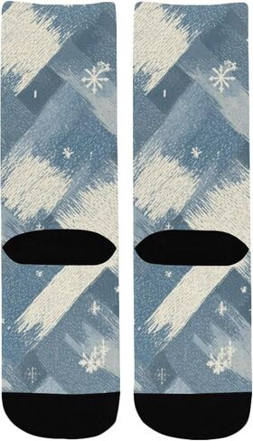 جوارب شتوية زرقاء منقوشة للمشي لمسافات طويلة - جوارب شتوية حرارية سميكة دافئة للأولاد والبنات للمدرسة، والارتداء اليومي والأنشطة الخارجية in Kuwait