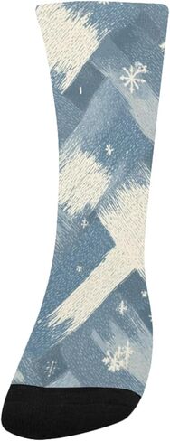 جوارب شتوية زرقاء منقوشة للمشي لمسافات طويلة - جوارب شتوية حرارية سميكة دافئة للأولاد والبنات للمدرسة، والارتداء اليومي والأنشطة الخارجية in Kuwait