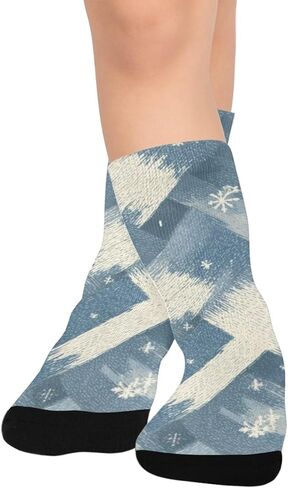 جوارب شتوية زرقاء منقوشة للمشي لمسافات طويلة - جوارب شتوية حرارية سميكة دافئة للأولاد والبنات للمدرسة، والارتداء اليومي والأنشطة الخارجية in Kuwait