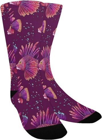 جوارب المشي لمسافات طويلة باللون الأحمر الأرجواني النابضة بالحياة - جوارب شتوية حرارية سميكة دافئة للأولاد والبنات للمدرسة، والارتداء اليومي والأنشطة الخارجية in Kuwait