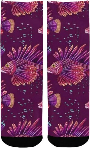 جوارب المشي لمسافات طويلة باللون الأحمر الأرجواني النابضة بالحياة - جوارب شتوية حرارية سميكة دافئة للأولاد والبنات للمدرسة، والارتداء اليومي والأنشطة الخارجية in Kuwait