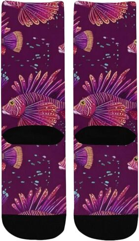 جوارب المشي لمسافات طويلة باللون الأحمر الأرجواني النابضة بالحياة - جوارب شتوية حرارية سميكة دافئة للأولاد والبنات للمدرسة، والارتداء اليومي والأنشطة الخارجية in Kuwait