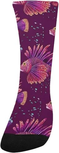 جوارب المشي لمسافات طويلة باللون الأحمر الأرجواني النابضة بالحياة - جوارب شتوية حرارية سميكة دافئة للأولاد والبنات للمدرسة، والارتداء اليومي والأنشطة الخارجية in Kuwait