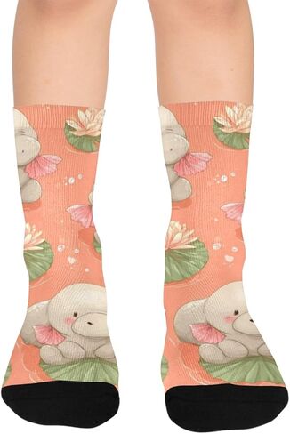 جوارب Pink Water Pals Art للمشي لمسافات طويلة - جوارب شتوية حرارية سميكة دافئة للأولاد والبنات للمدرسة، والارتداء اليومي والأنشطة الخارجية in Kuwait