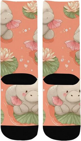 جوارب Pink Water Pals Art للمشي لمسافات طويلة - جوارب شتوية حرارية سميكة دافئة للأولاد والبنات للمدرسة، والارتداء اليومي والأنشطة الخارجية in Kuwait