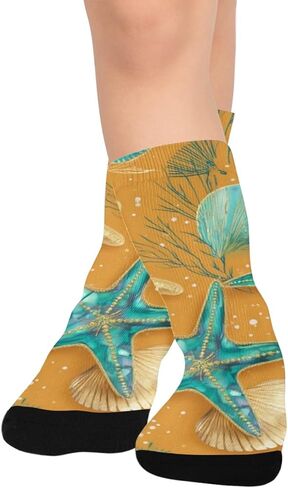 جوارب ذهبية للمشي لمسافات طويلة باللون البرتقالي - جوارب شتوية حرارية سميكة دافئة للأولاد والبنات للمدرسة، والارتداء اليومي والأنشطة الخارجية in Kuwait