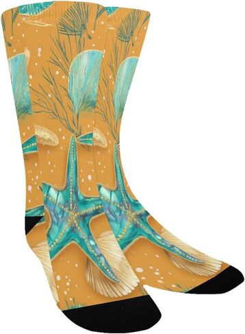 جوارب ذهبية للمشي لمسافات طويلة باللون البرتقالي - جوارب شتوية حرارية سميكة دافئة للأولاد والبنات للمدرسة، والارتداء اليومي والأنشطة الخارجية in Kuwait