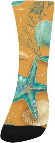 جوارب ذهبية للمشي لمسافات طويلة باللون البرتقالي - جوارب شتوية حرارية سميكة دافئة للأولاد والبنات للمدرسة، والارتداء اليومي والأنشطة الخارجية in Kuwait