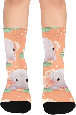 جوارب Lily Pad Hippos للمشي لمسافات طويلة - جوارب شتوية حرارية سميكة دافئة للأطفال الصغار للأولاد والبنات للمدرسة، والارتداء اليومي والأنشطة الخارجية in Kuwait