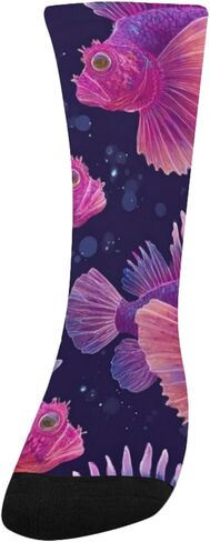 جوارب بيتا فيش النابضة بالحياة للمشي لمسافات طويلة - جوارب شتوية حرارية سميكة دافئة للأولاد والبنات للمدرسة، والارتداء اليومي والأنشطة الخارجية in Kuwait