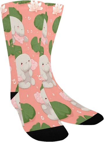 جوارب لطيفة للتنزه سيرًا على الأقدام بطباعة فرس النهر - جوارب شتوية حرارية سميكة دافئة للأطفال الصغار للأولاد والبنات للمدرسة، والارتداء اليومي والأنشطة الخارجية in Kuwait