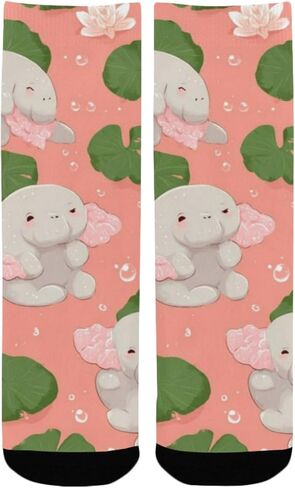 جوارب لطيفة للتنزه سيرًا على الأقدام بطباعة فرس النهر - جوارب شتوية حرارية سميكة دافئة للأطفال الصغار للأولاد والبنات للمدرسة، والارتداء اليومي والأنشطة الخارجية in Kuwait