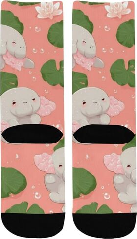 جوارب لطيفة للتنزه سيرًا على الأقدام بطباعة فرس النهر - جوارب شتوية حرارية سميكة دافئة للأطفال الصغار للأولاد والبنات للمدرسة، والارتداء اليومي والأنشطة الخارجية in Kuwait