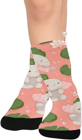 جوارب لطيفة للتنزه سيرًا على الأقدام بطباعة فرس النهر - جوارب شتوية حرارية سميكة دافئة للأطفال الصغار للأولاد والبنات للمدرسة، والارتداء اليومي والأنشطة الخارجية in Kuwait