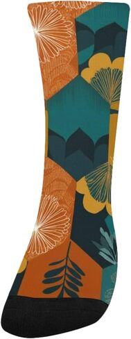 جوارب المشي لمسافات طويلة بتصميم هندسي زهري من Art Retro - جوارب شتوية حرارية سميكة دافئة للأولاد والبنات للمدرسة، والارتداء اليومي والأنشطة الخارجية in Kuwait