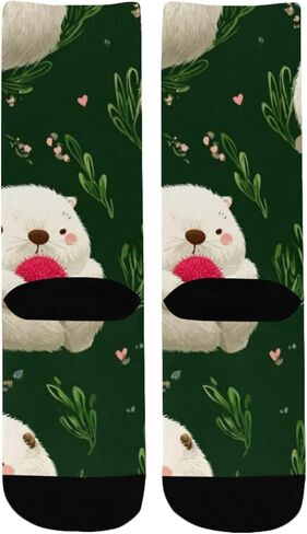 جوارب رمادية Otters Sleepy Green للمشي لمسافات طويلة - جوارب شتوية سميكة دافئة للأولاد والبنات الصغار للمدرسة، والارتداء اليومي والأنشطة الخارجية in Kuwait