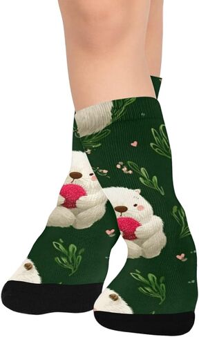 جوارب رمادية Otters Sleepy Green للمشي لمسافات طويلة - جوارب شتوية سميكة دافئة للأولاد والبنات الصغار للمدرسة، والارتداء اليومي والأنشطة الخارجية in Kuwait