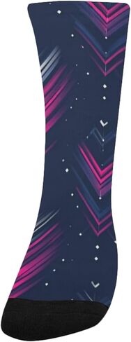 جوارب للمشي لمسافات طويلة بطبعة شيفرون نيون - جوارب شتوية حرارية سميكة دافئة للأطفال الصغار للأولاد والبنات للمدرسة، والارتداء اليومي والأنشطة الخارجية in Kuwait