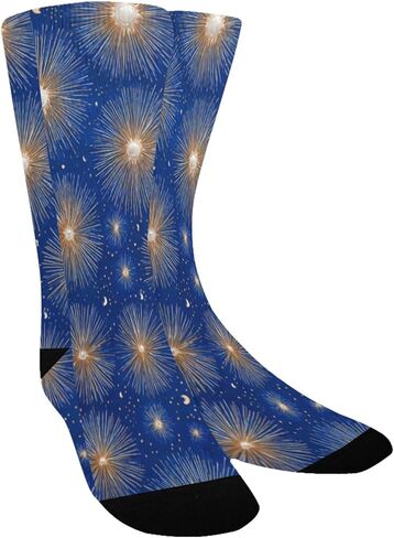 جوارب Midnight Burst Glow Blue للمشي لمسافات طويلة - جوارب شتوية حرارية سميكة دافئة للأولاد والبنات للمدرسة، والارتداء اليومي والأنشطة الخارجية in Kuwait