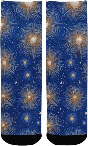 جوارب Midnight Burst Glow Blue للمشي لمسافات طويلة - جوارب شتوية حرارية سميكة دافئة للأولاد والبنات للمدرسة، والارتداء اليومي والأنشطة الخارجية in Kuwait