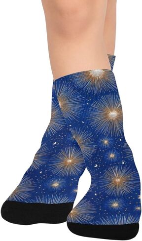 جوارب Midnight Burst Glow Blue للمشي لمسافات طويلة - جوارب شتوية حرارية سميكة دافئة للأولاد والبنات للمدرسة، والارتداء اليومي والأنشطة الخارجية in Kuwait