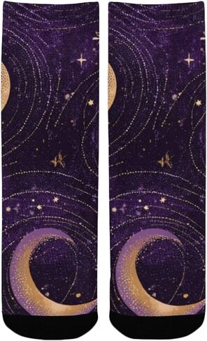 جوارب المشي لمسافات طويلة بطبعة المجرة الهادئة - جوارب شتوية حرارية سميكة دافئة للأولاد والبنات الصغار للمدرسة، والارتداء اليومي والأنشطة الخارجية in Kuwait