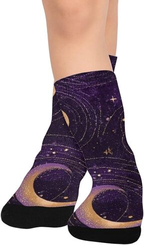 جوارب المشي لمسافات طويلة بطبعة المجرة الهادئة - جوارب شتوية حرارية سميكة دافئة للأولاد والبنات الصغار للمدرسة، والارتداء اليومي والأنشطة الخارجية in Kuwait