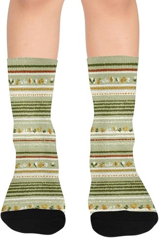 جوارب المشي لمسافات طويلة الربيعية من Potted Greenery - جوارب شتوية حرارية سميكة دافئة للأولاد والبنات الصغار للمدرسة، والارتداء اليومي والأنشطة الخارجية in Kuwait