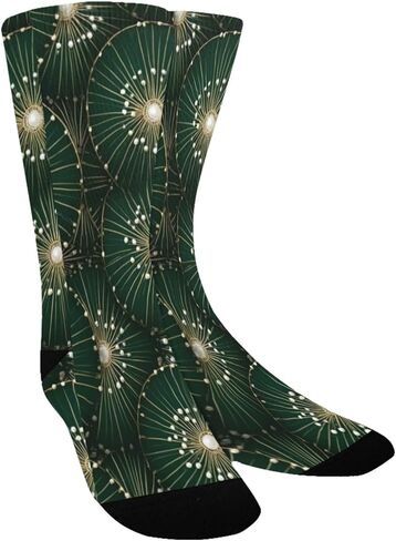 جوارب فاخرة للمشي لمسافات طويلة باللون الأخضر الاحتفالي - جوارب شتوية حرارية سميكة دافئة للأطفال الصغار للأولاد والبنات للمدرسة، والارتداء اليومي والأنشطة الخارجية in Kuwait