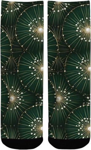 جوارب فاخرة للمشي لمسافات طويلة باللون الأخضر الاحتفالي - جوارب شتوية حرارية سميكة دافئة للأطفال الصغار للأولاد والبنات للمدرسة، والارتداء اليومي والأنشطة الخارجية in Kuwait