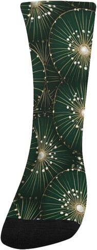 جوارب فاخرة للمشي لمسافات طويلة باللون الأخضر الاحتفالي - جوارب شتوية حرارية سميكة دافئة للأطفال الصغار للأولاد والبنات للمدرسة، والارتداء اليومي والأنشطة الخارجية in Kuwait