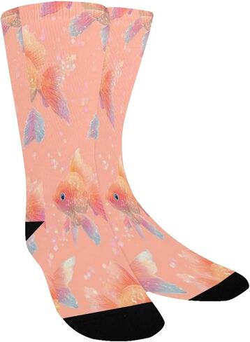 جوارب Goldfish Corloful Pink Art للمشي لمسافات طويلة - جوارب شتوية حرارية سميكة دافئة للأولاد والبنات للمدرسة، والارتداء اليومي والأنشطة الخارجية in Kuwait