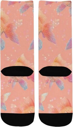جوارب Goldfish Corloful Pink Art للمشي لمسافات طويلة - جوارب شتوية حرارية سميكة دافئة للأولاد والبنات للمدرسة، والارتداء اليومي والأنشطة الخارجية in Kuwait