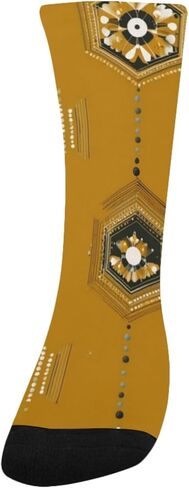 جوارب المشي لمسافات طويلة بطبعة سداسية ذهبية - جوارب شتوية حرارية سميكة دافئة للأطفال الصغار للأولاد والبنات للمدرسة، والارتداء اليومي والأنشطة الخارجية in Kuwait