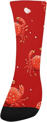 جوارب Art Red Crab Pals للتنزه سيرًا على الأقدام - جوارب شتوية حرارية سميكة دافئة للأولاد والبنات للمدرسة، والارتداء اليومي والأنشطة الخارجية in Kuwait