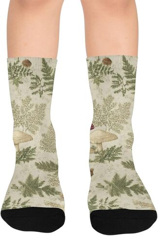 جوارب المشي لمسافات طويلة بطباعة فطر وودلاند - جوارب شتوية حرارية سميكة دافئة للأولاد والبنات للمدرسة، والارتداء اليومي والأنشطة الخارجية in Kuwait