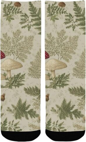 جوارب المشي لمسافات طويلة بطباعة فطر وودلاند - جوارب شتوية حرارية سميكة دافئة للأولاد والبنات للمدرسة، والارتداء اليومي والأنشطة الخارجية in Kuwait
