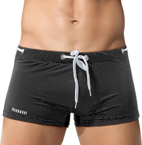 FEOYA Men’s Square Leg Swim Briefs Athletic Boxer Swimwear with Drawstring Short Swim Trunks Quick Dry Beachwear in Saudi Arabia