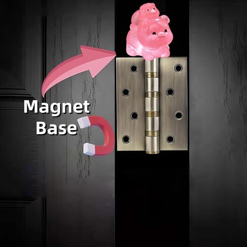Hinge Heads Decorative Topper Set 6PCS, Home Decoration,Magnetic Hinge Head Toppers Door Hinge, Cute Mini Creative Luminous Pig Resin Ornament in Saudi Arabia