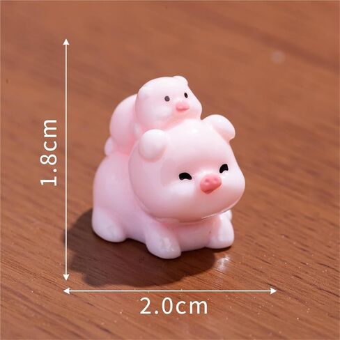 Hinge Heads Decorative Topper Set 6PCS, Home Decoration,Magnetic Hinge Head Toppers Door Hinge, Cute Mini Creative Luminous Pig Resin Ornament in Saudi Arabia
