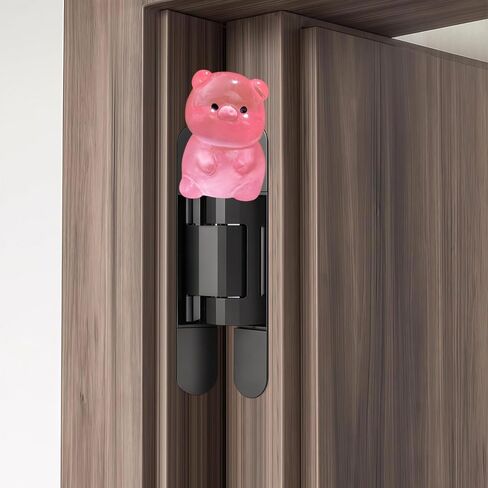 Hinge Heads Decorative Topper Set 6PCS, Home Decoration,Magnetic Hinge Head Toppers Door Hinge, Cute Mini Creative Luminous Pig Resin Ornament in Saudi Arabia