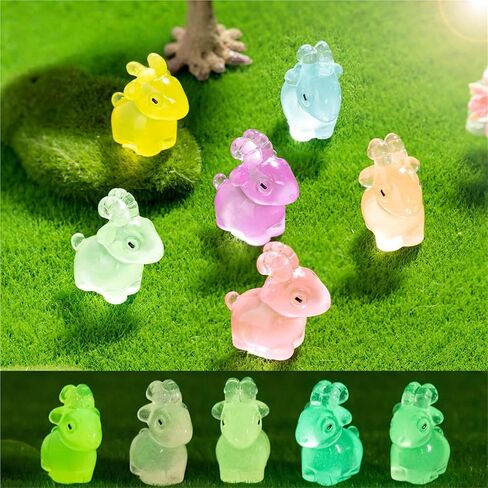 Hinge Heads Decorative Topper Set 6PCS, Home Decoration,Magnetic Hinge Head Toppers Door Hinge, Cute Mini Creative Colorful Luminous Goat Resin Ornament in Saudi Arabia