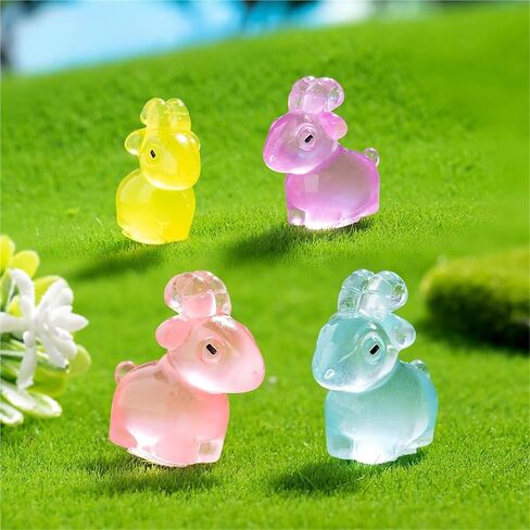 Hinge Heads Decorative Topper Set 6PCS, Home Decoration,Magnetic Hinge Head Toppers Door Hinge, Cute Mini Creative Colorful Luminous Goat Resin Ornament in Saudi Arabia