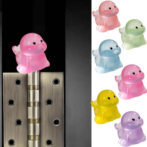 Hinge Heads Decorative Topper Set 6PCS, Home Decoration,Magnetic Hinge Head Toppers Door Hinge, Cute Mini Creative Luminous Sea Lion Resin Ornament in Saudi Arabia