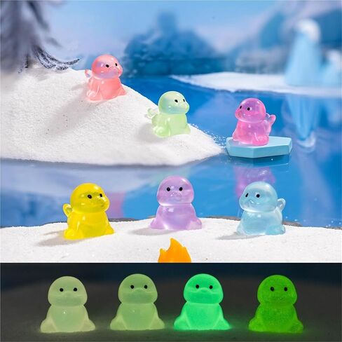 Hinge Heads Decorative Topper Set 6PCS, Home Decoration,Magnetic Hinge Head Toppers Door Hinge, Cute Mini Creative Luminous Sea Lion Resin Ornament in Saudi Arabia