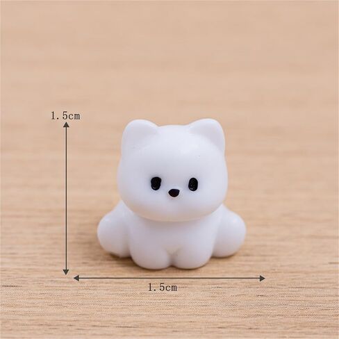 Hinge Heads Decorative Topper Set 6PCS, Home Decoration,Magnetic Hinge Head Toppers Door Hinge, Cute Mini Creative White Puppy Resin Ornaments in Saudi Arabia